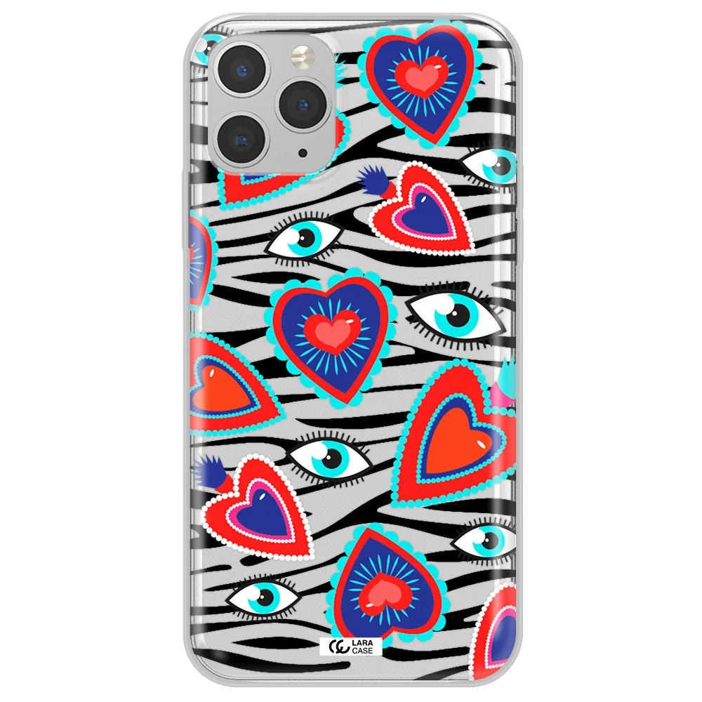 Eye Heart Apple iPhone 11 pro Clear TPU Case