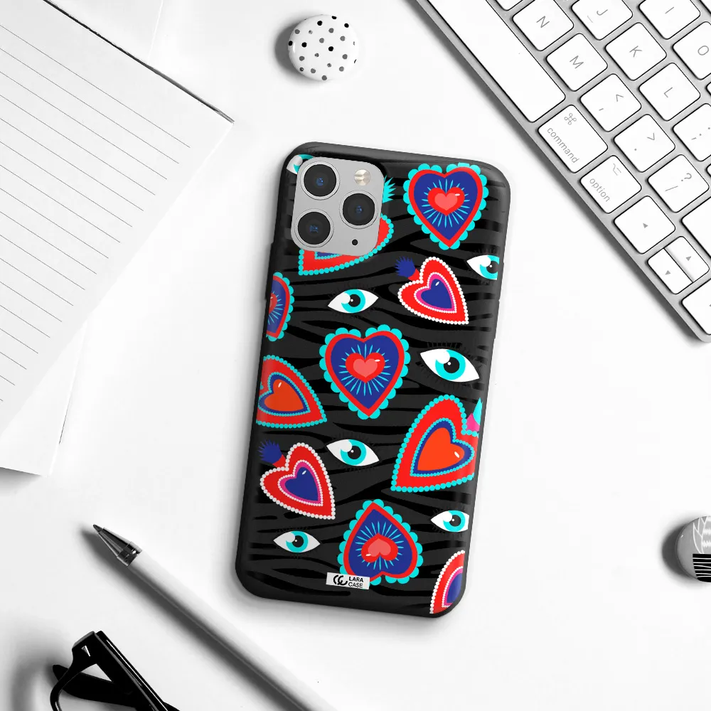 Eye Heart Apple iPhone 11 pro max Silicone black Case