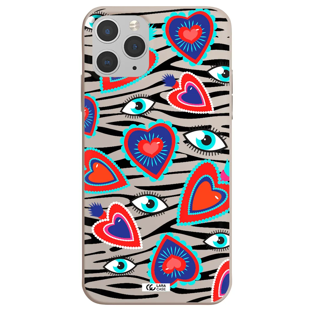 Eye Heart Apple iPhone 11 pro max Silicone Stone Case