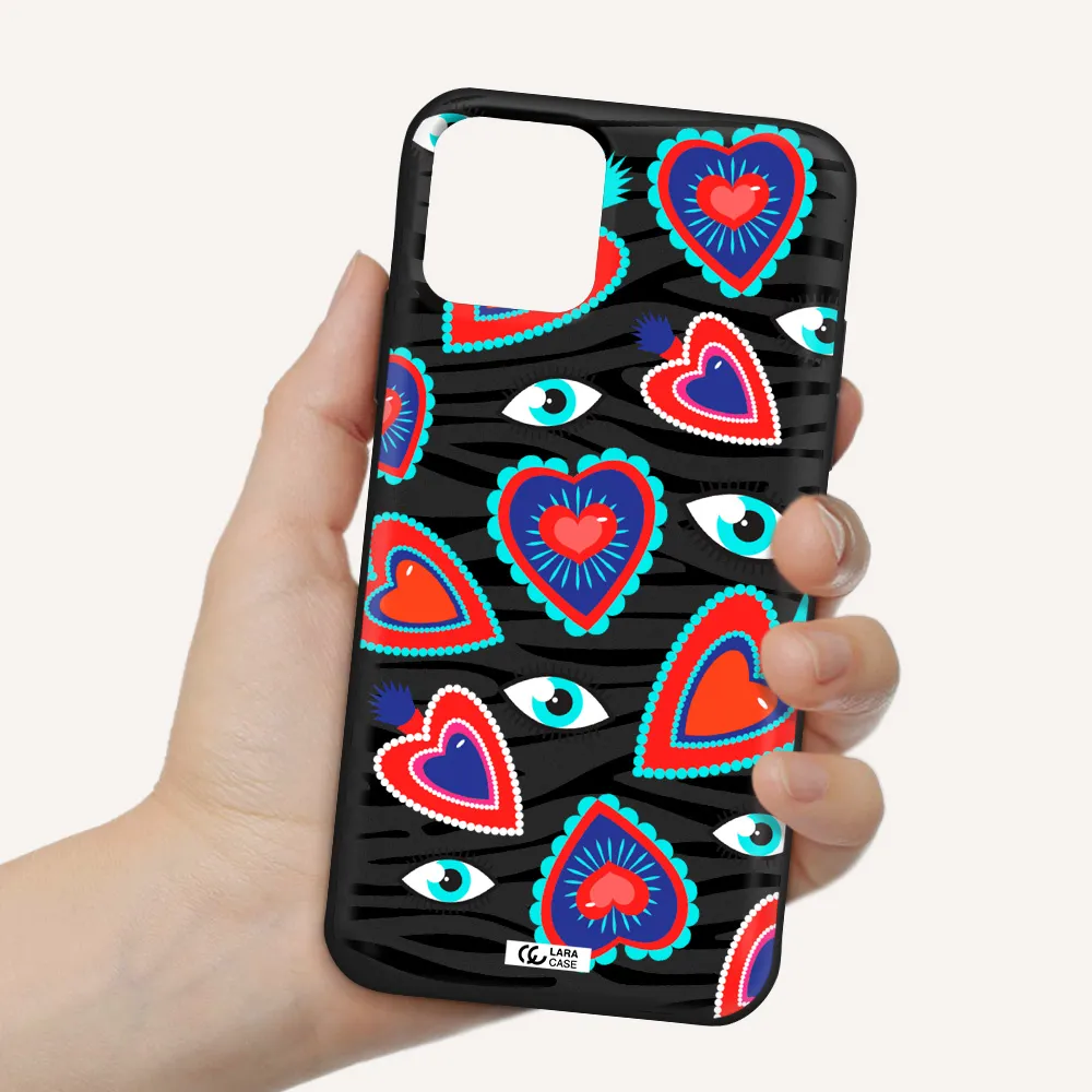 Eye Heart Apple iPhone 11 pro Silicone black Case