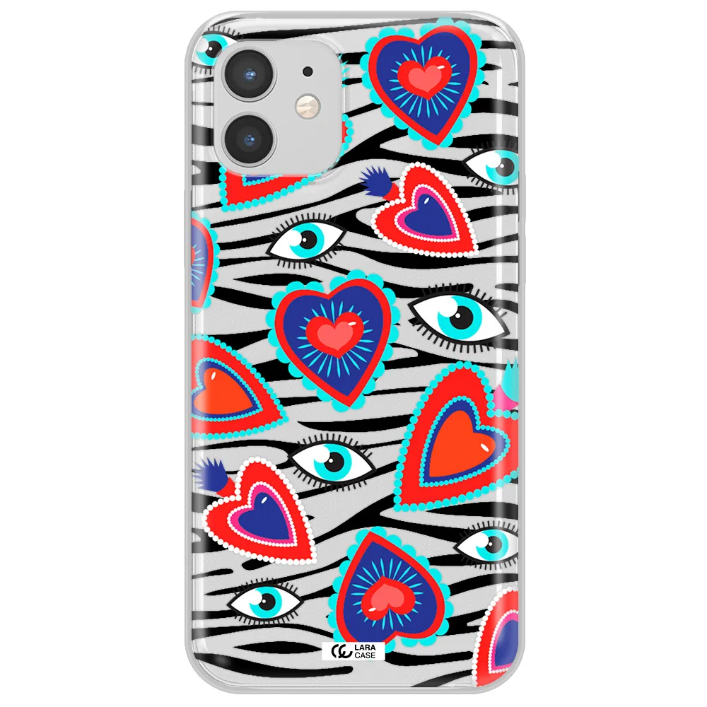 Eye Heart Apple iPhone 12 Clear TPU Case