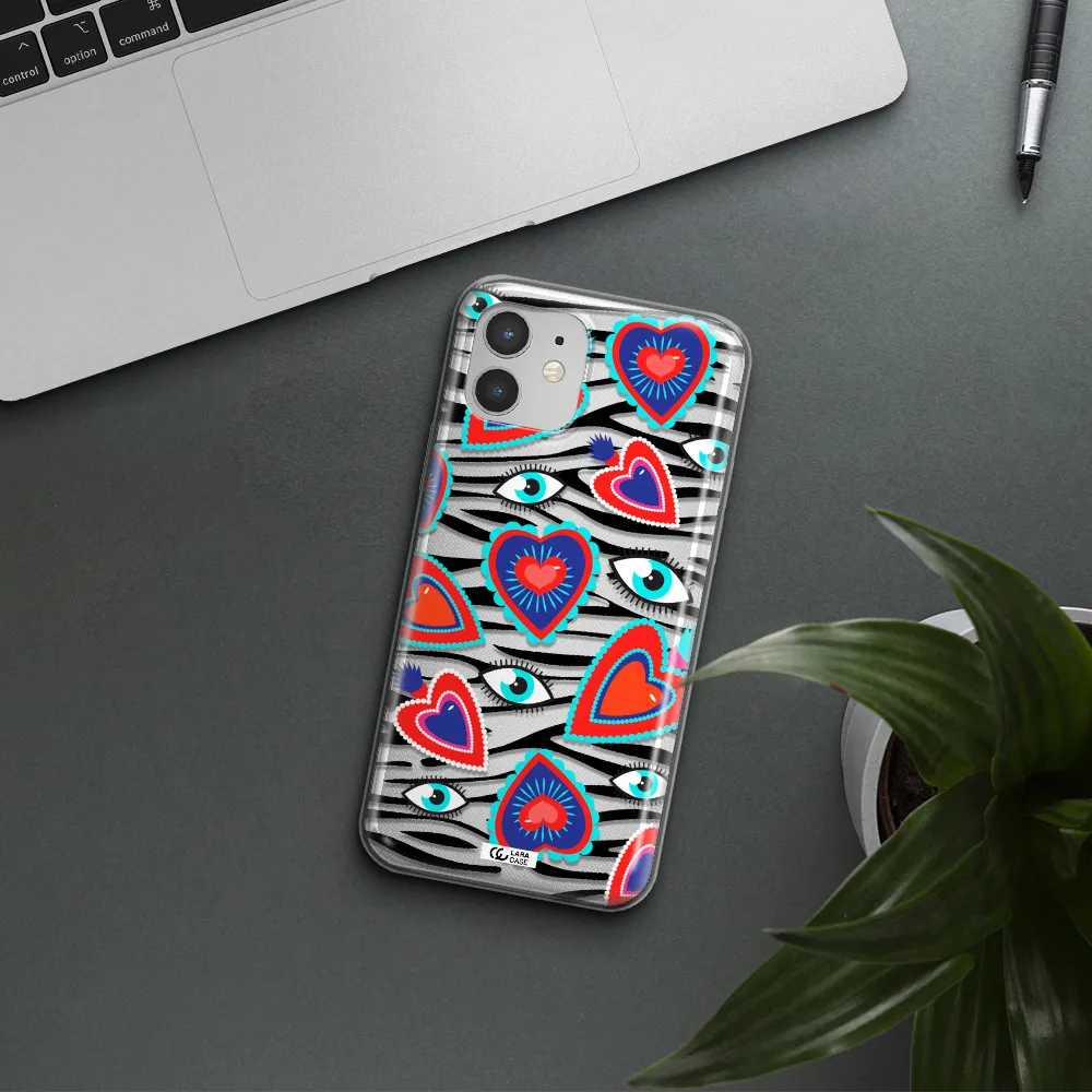 Eye Heart Apple iPhone 12 Clear TPU Case