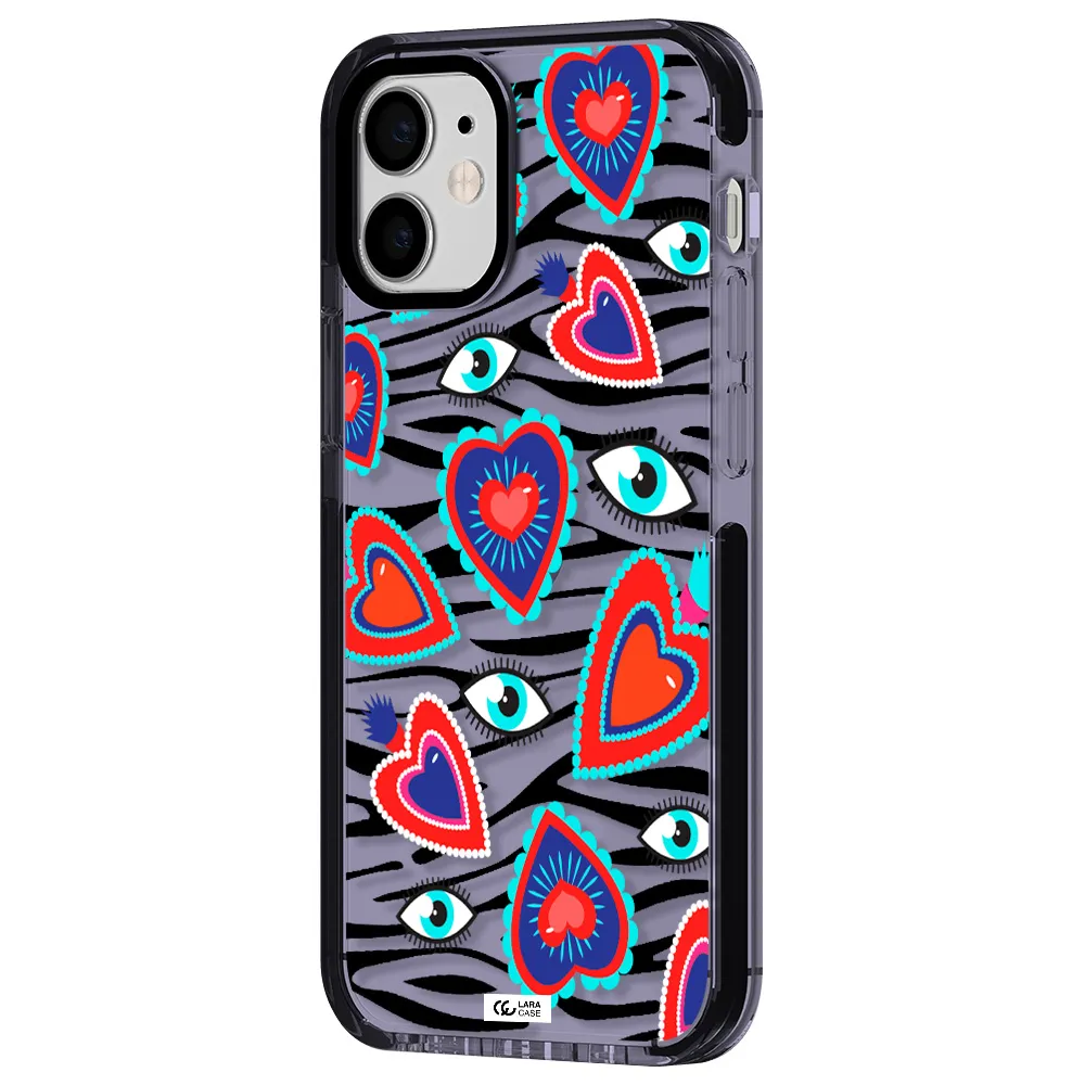 Eye Heart Apple iPhone 12 mini impact Lilac Case