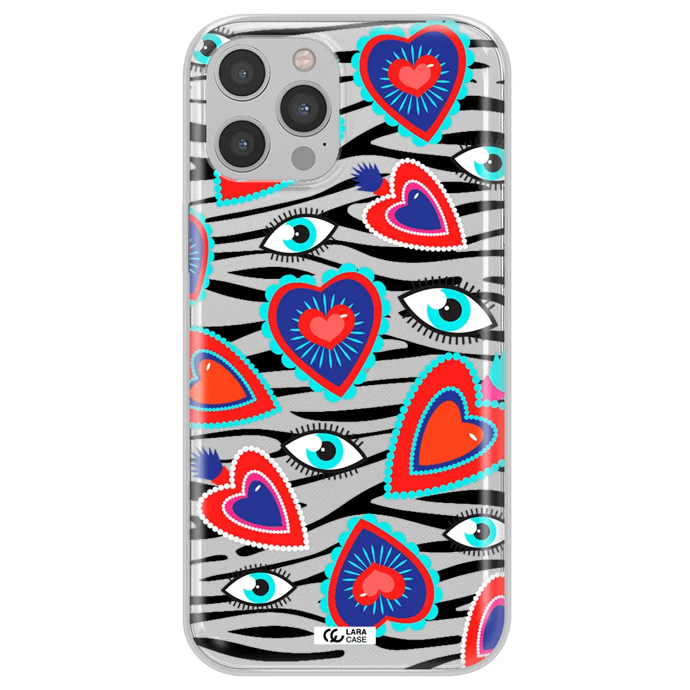 Eye Heart Apple iPhone 12 pro Clear TPU Case