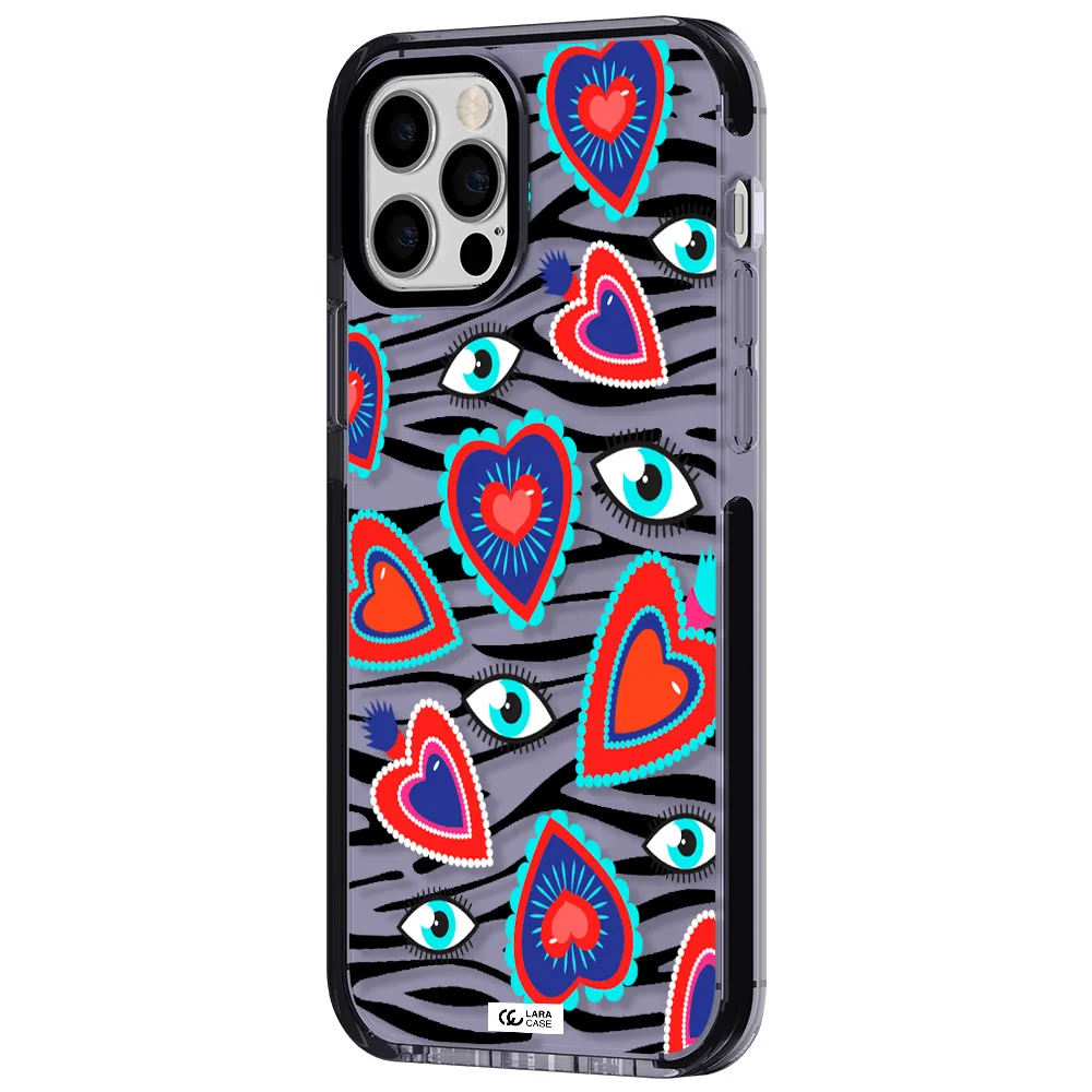 Eye Heart Apple iPhone 12 pro impact Lilac Case