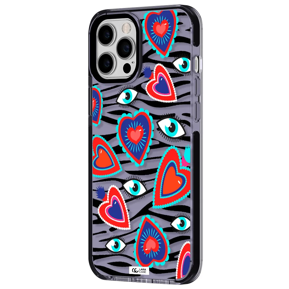 Eye Heart Apple iPhone 12 pro max impact Lilac Case