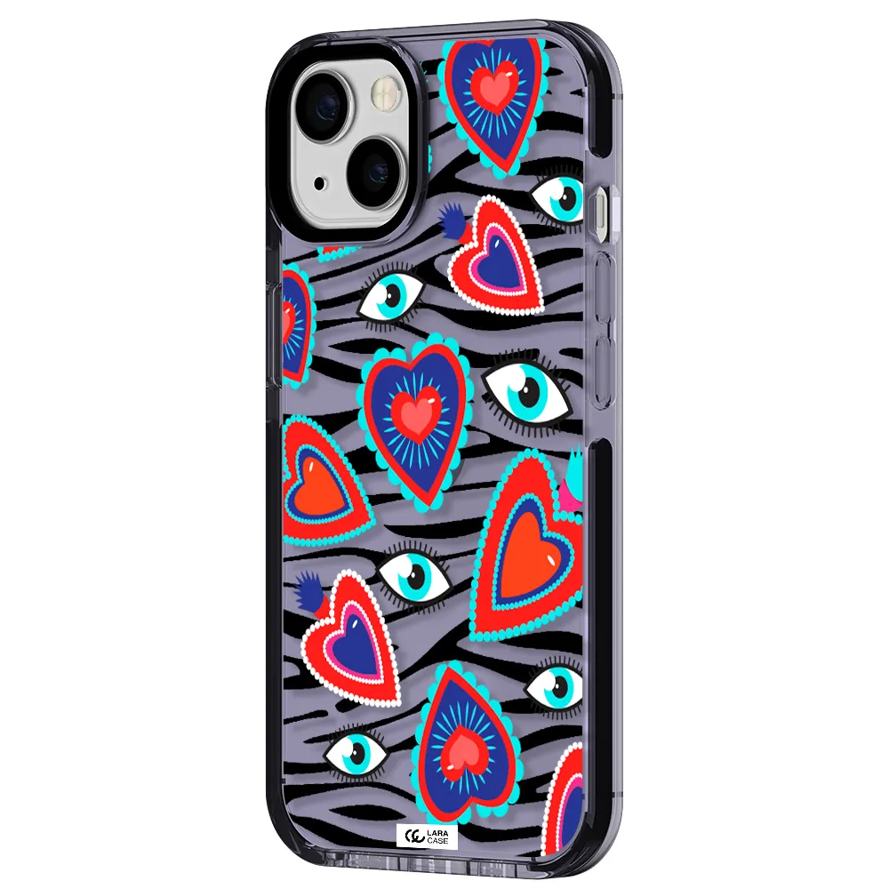 Eye Heart Apple iPhone 13 impact Lilac Case