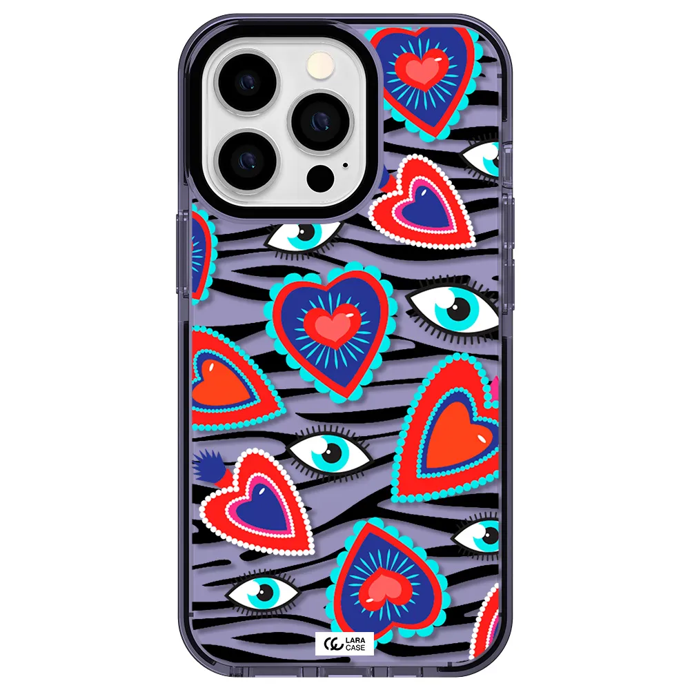Eye Heart Apple iPhone 13 Pro impact Lilac Case