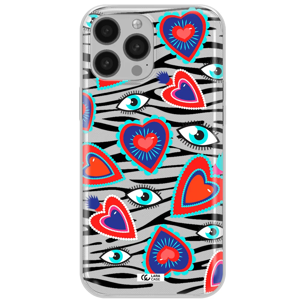 Eye Heart Apple iPhone 13 Pro Max Clear TPU Case