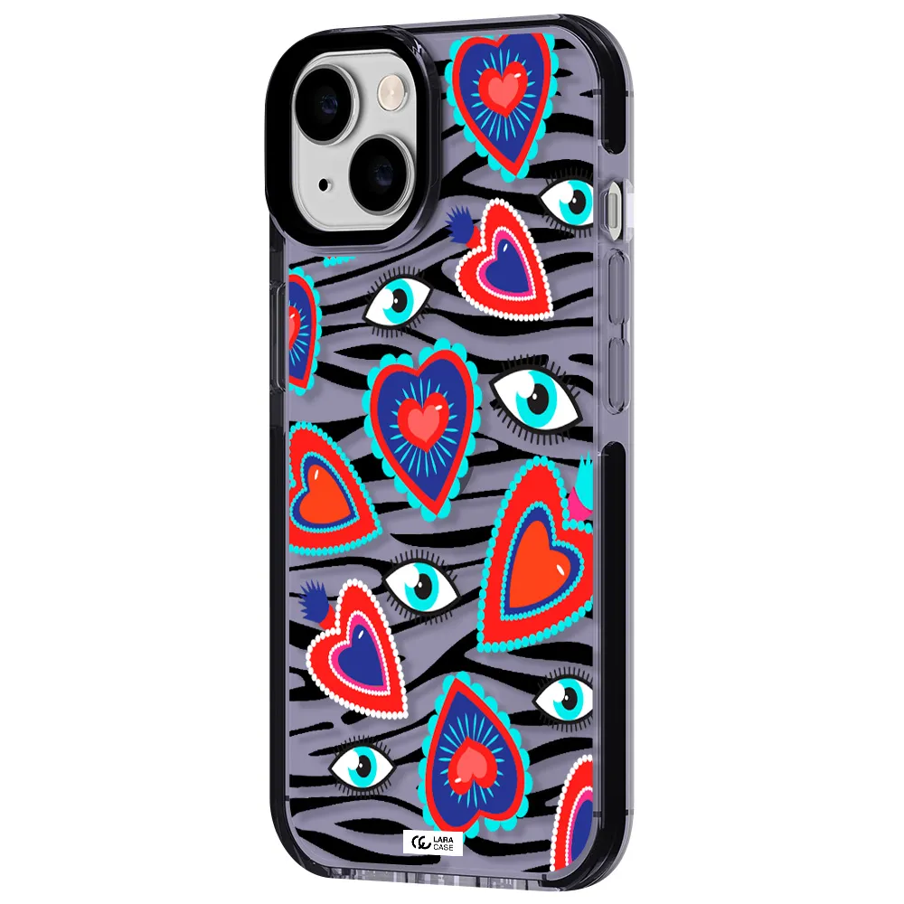 Eye Heart Apple iPhone 14 impact Lilac Case