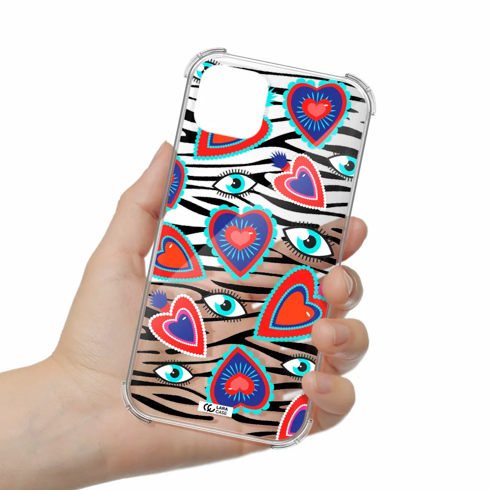 Eye Heart Apple iPhone 14 plus Clear PC Case