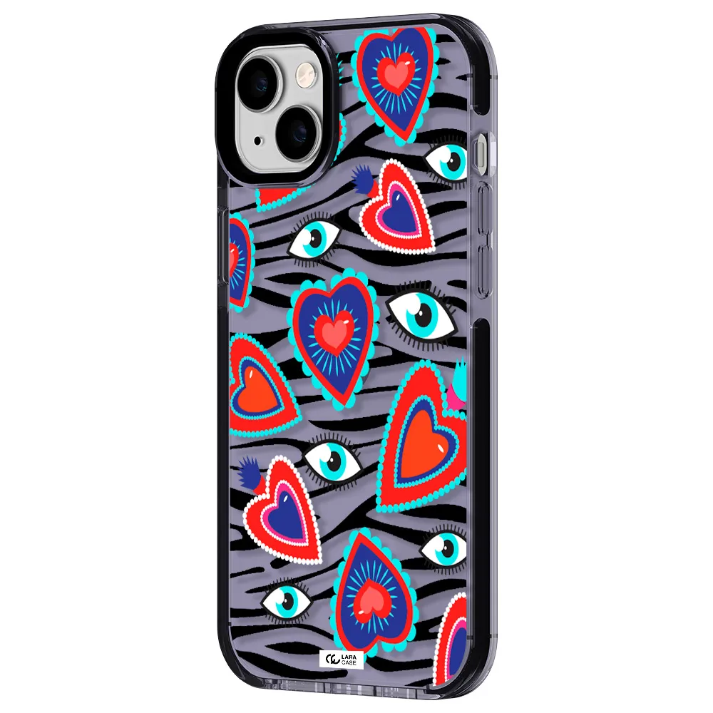 Eye Heart Apple iPhone 14 plus impact Lilac Case