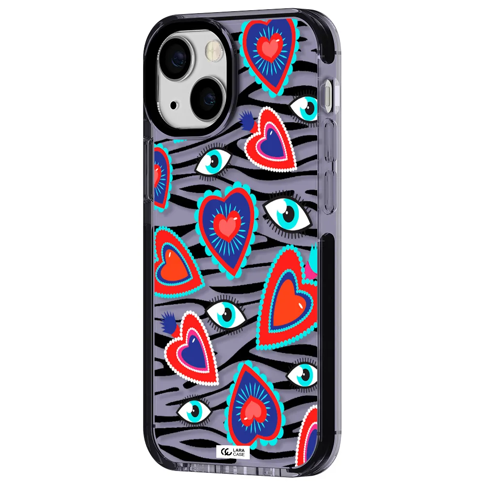 Eye Heart Apple iPhone 15 impact Lilac Case