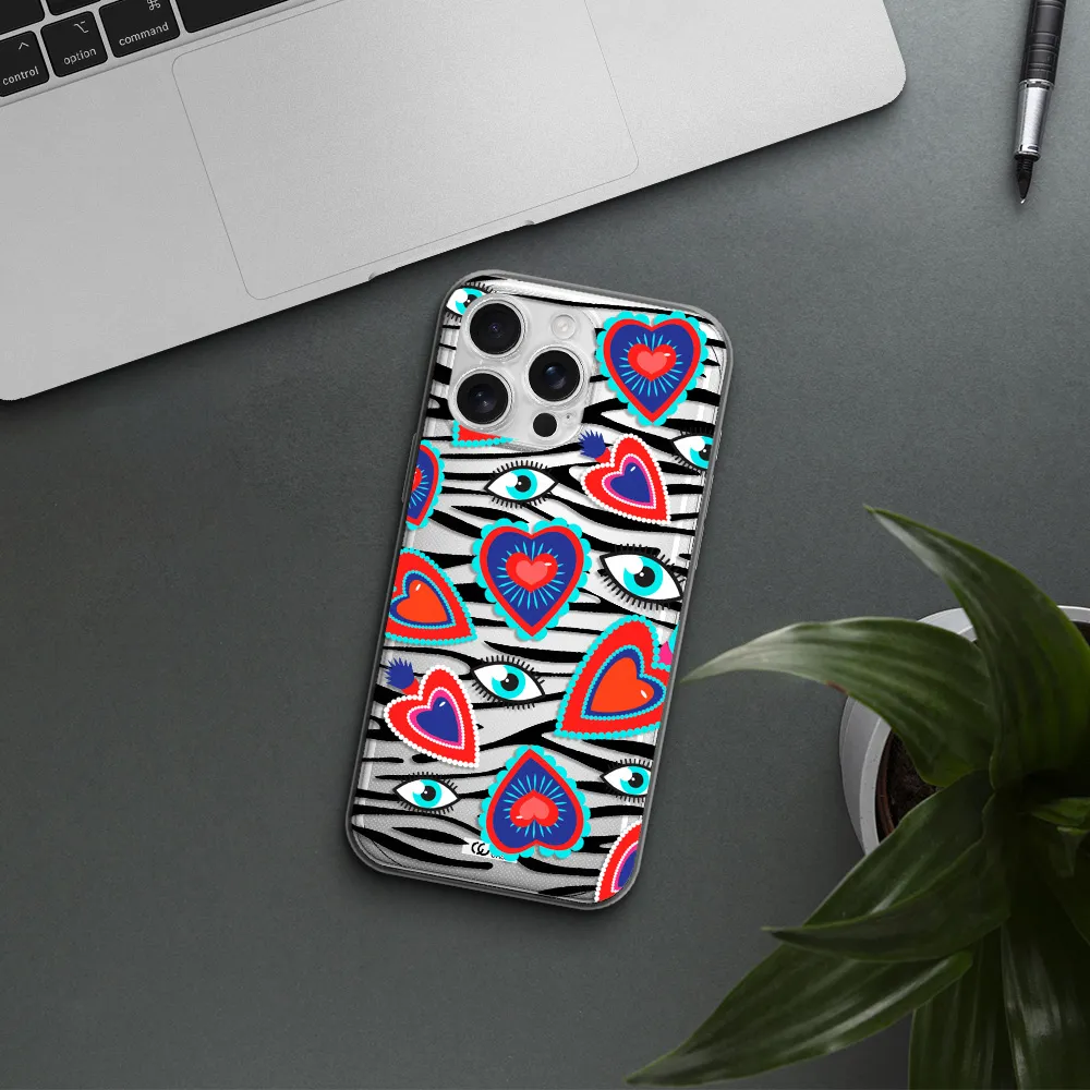 Eye Heart Apple Iphone 16 Pro Max Clear Tpu Case