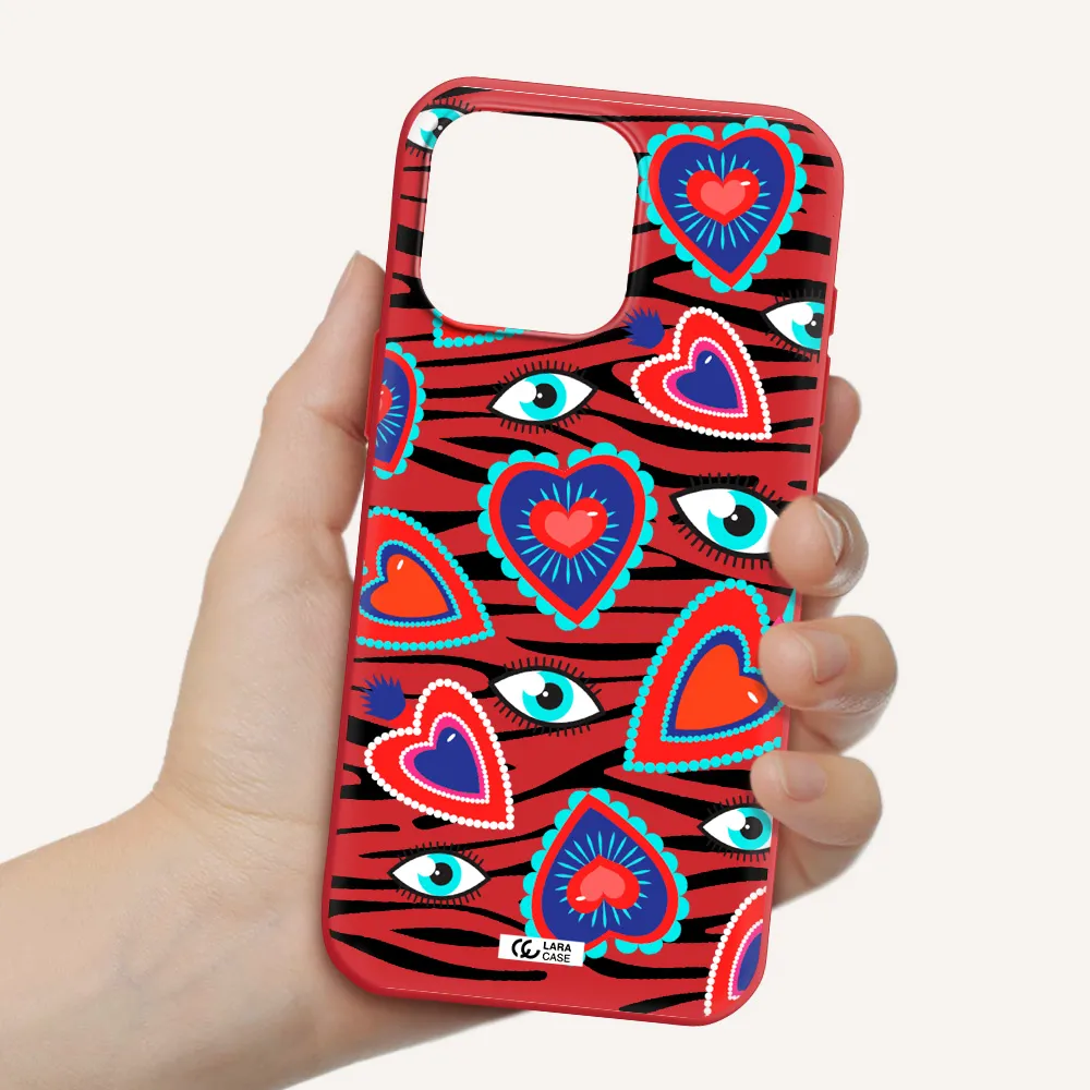 Eye Heart Apple Iphone 16 Pro Max Silicone Stone Case