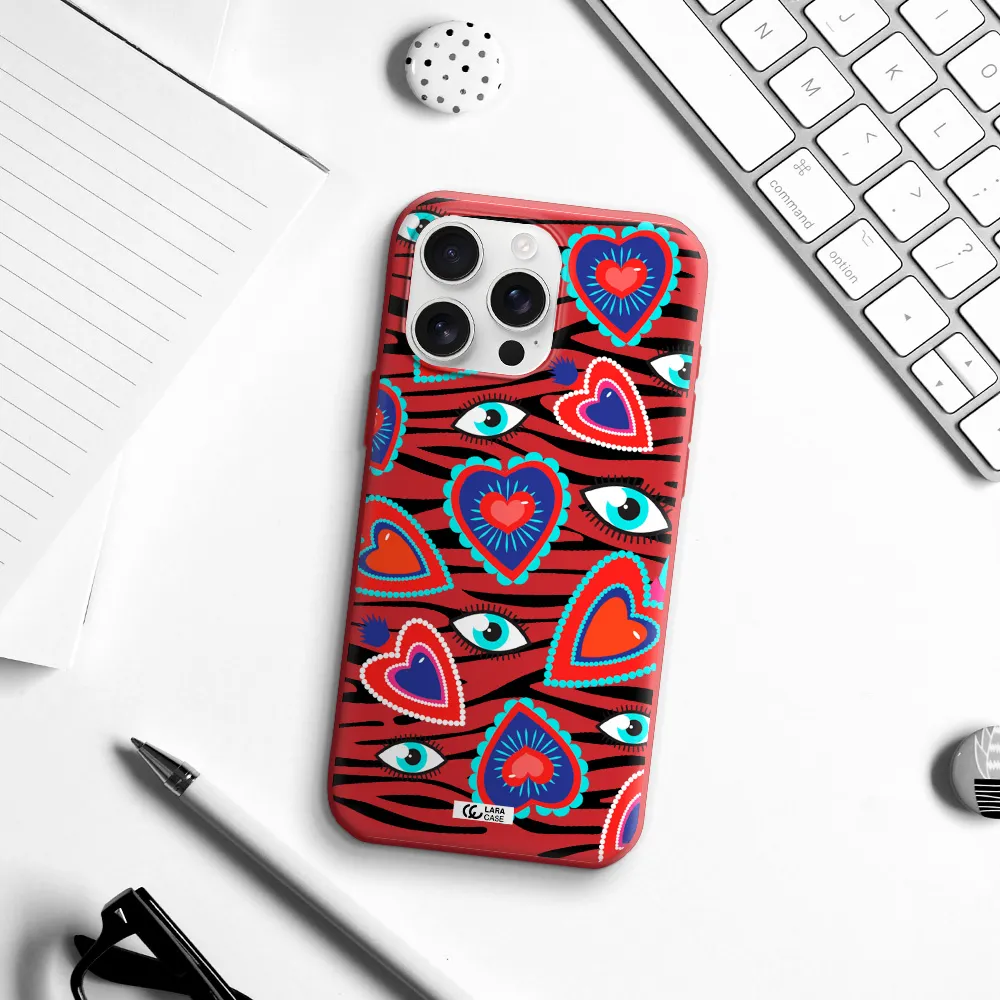Eye Heart Apple Iphone 16 Pro Max Silicone Stone Case