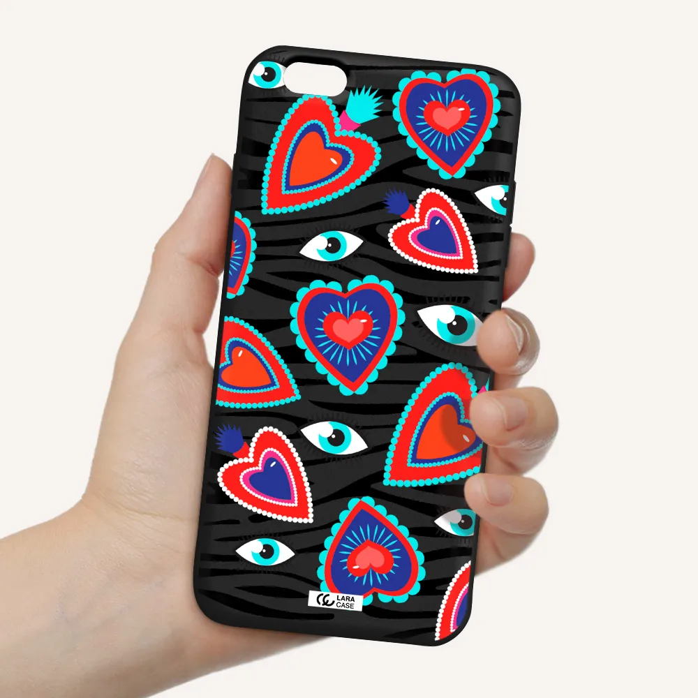 Eye Heart Apple iPhone 6 plus Silicone black Case