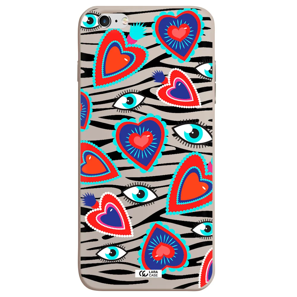 Eye Heart Apple iPhone 6 plus Silicone Stone Case