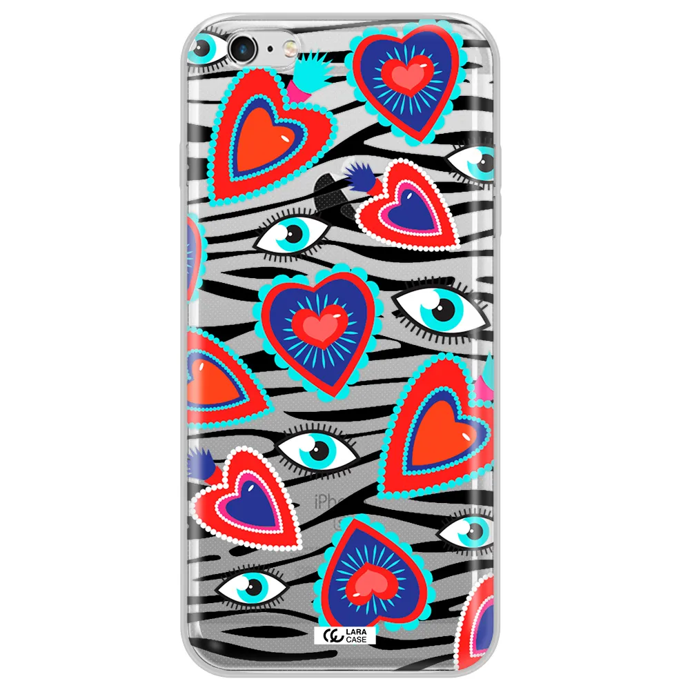 Eye Heart Apple iPhone 6 s plus Clear TPU Case