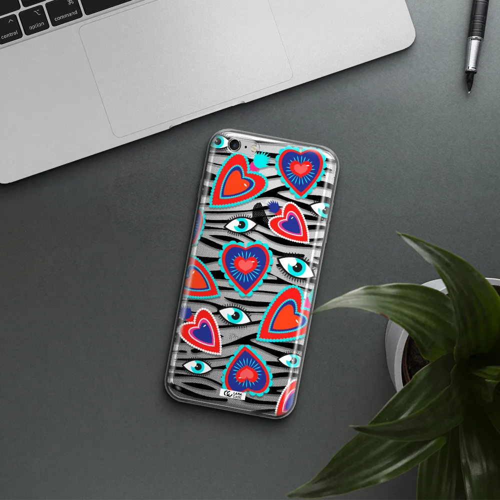 Eye Heart Apple iPhone 6 s plus Clear TPU Case