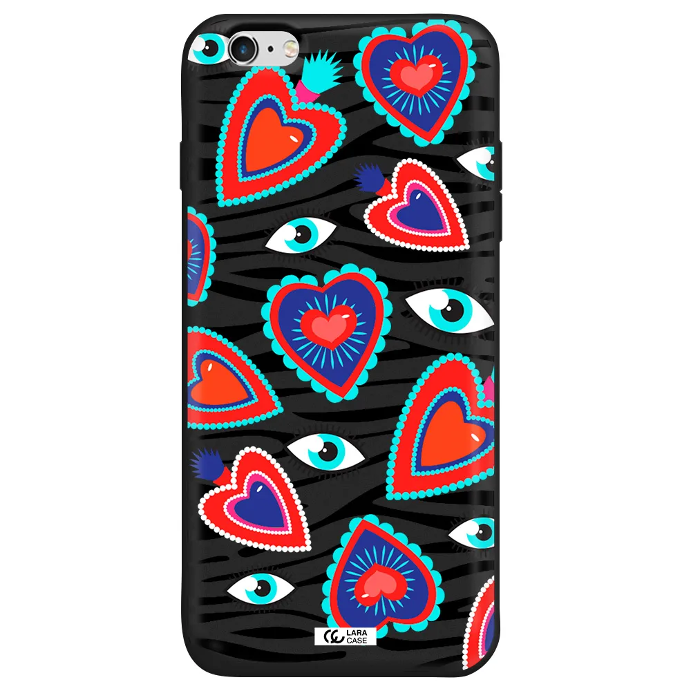 Eye Heart Apple iPhone 6 s plus Silicone black Case
