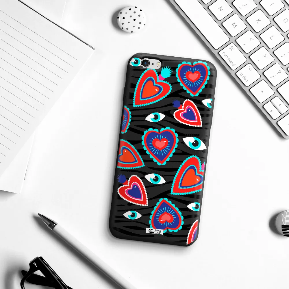 Eye Heart Apple iPhone 6 s plus Silicone black Case