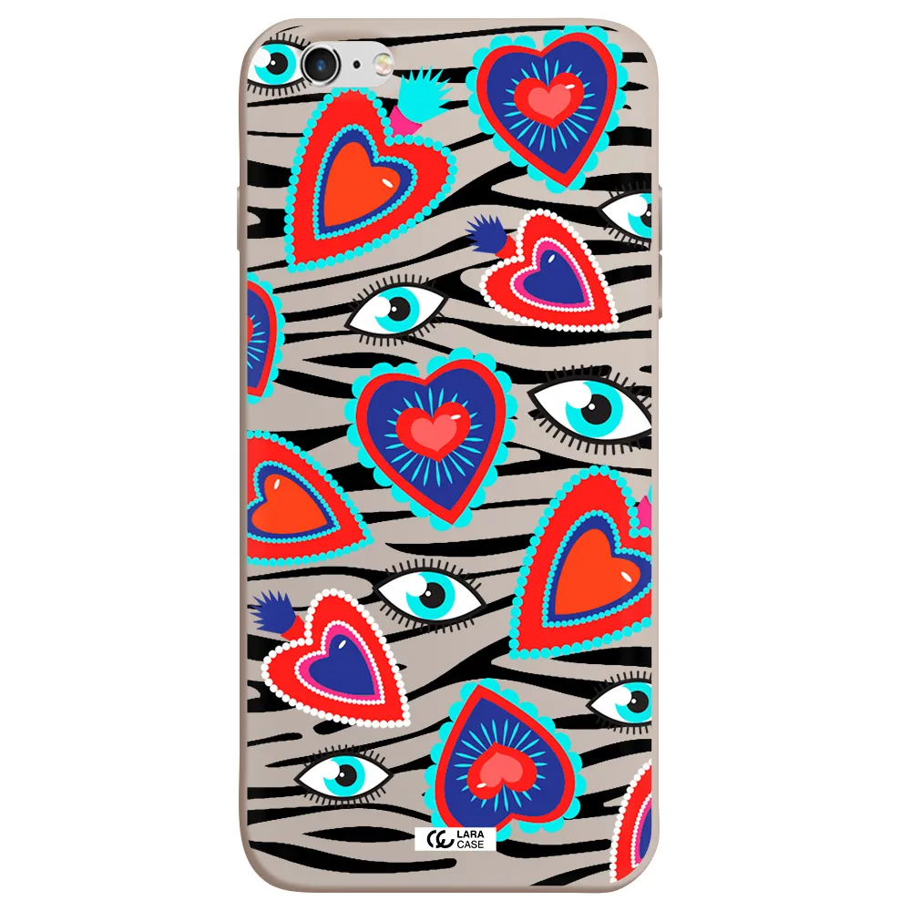 Eye Heart Apple iPhone 6 s plus Silicone Stone Case