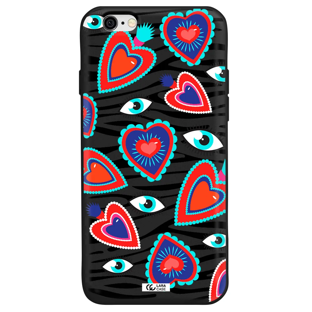Eye Heart Apple iPhone 6 Silicone black Case