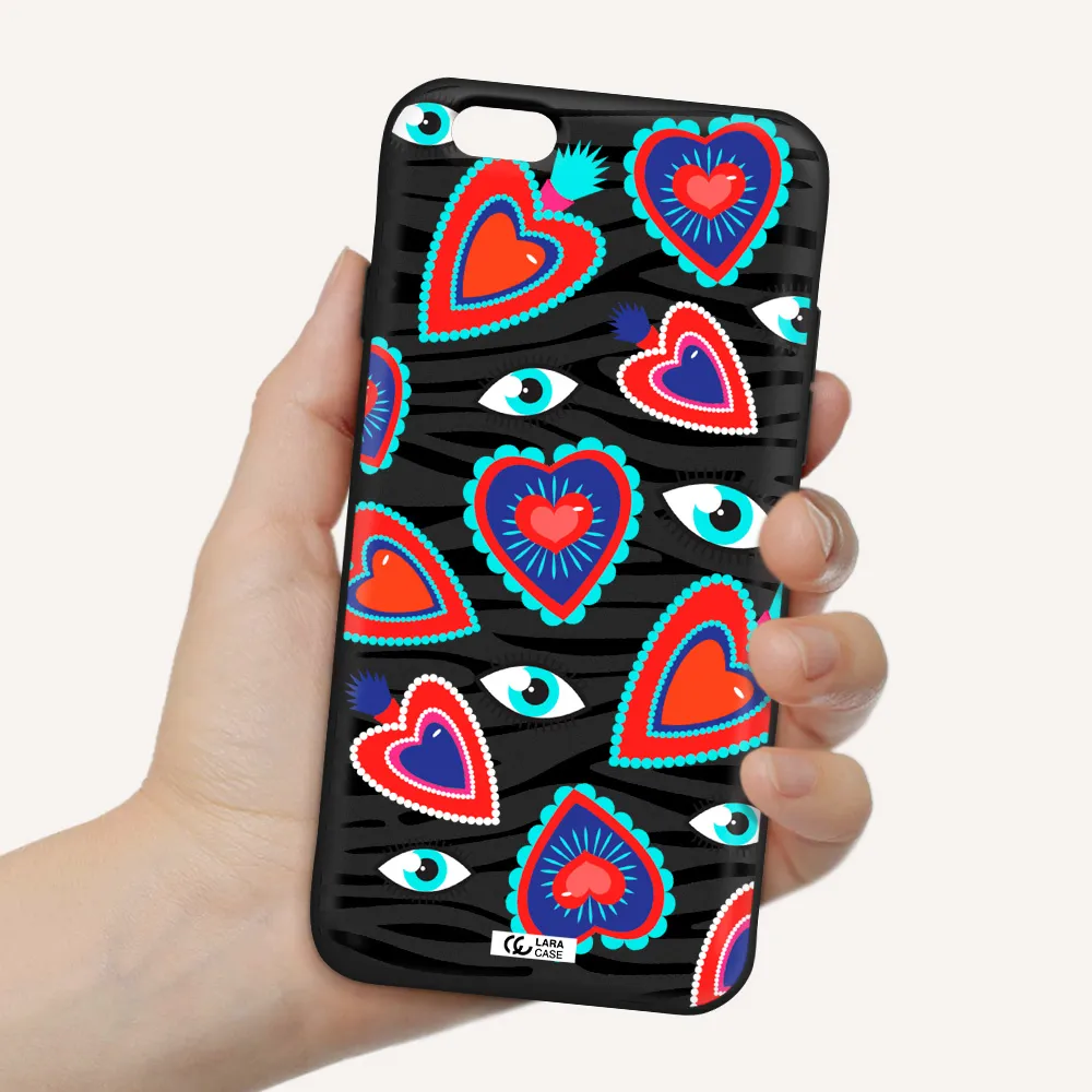 Eye Heart Apple iPhone 6 Silicone black Case