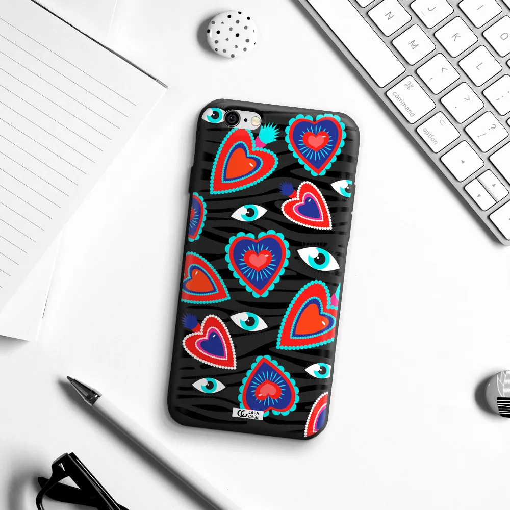 Eye Heart Apple iPhone 6 Silicone black Case