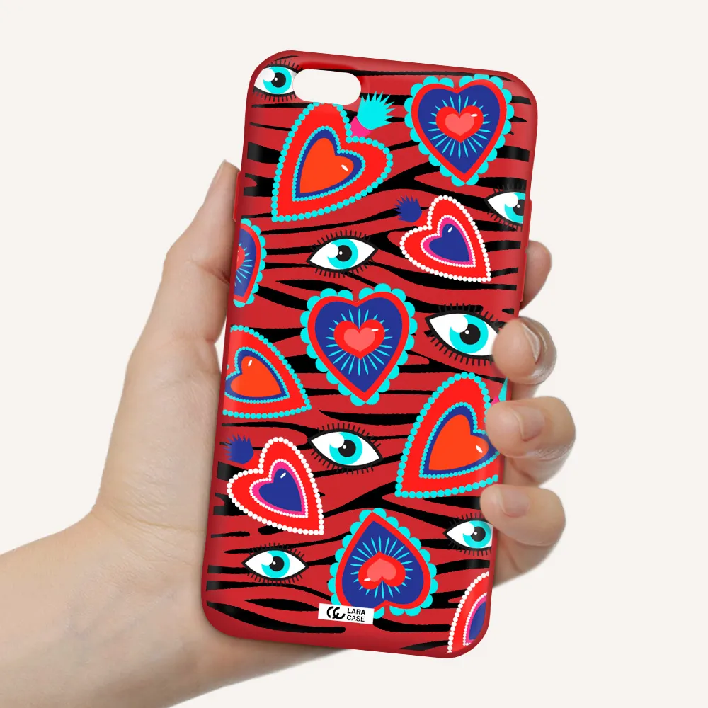 Eye Heart Apple iPhone 6 Silicone Imperial Red Case