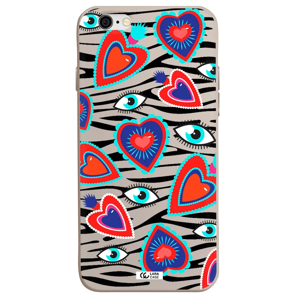 Eye Heart Apple iPhone 6 Silicone Stone Case