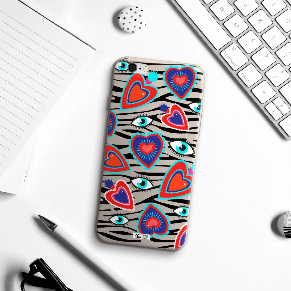 Eye Heart Apple iPhone 6 Silicone Stone Case