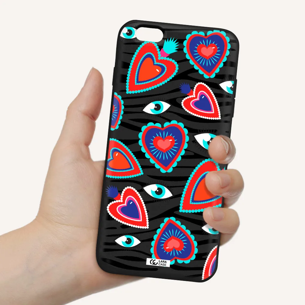 Eye Heart Apple iPhone 6S Silicone black Case