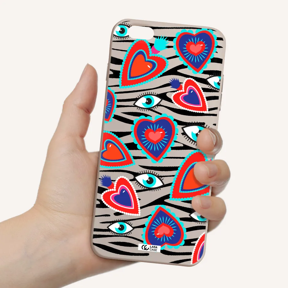 Eye Heart Apple iPhone 6S Silicone Stone Case