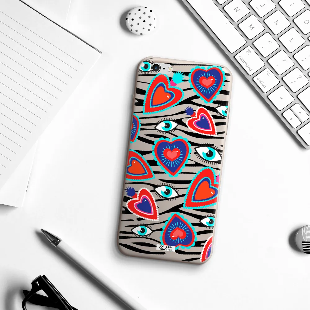 Eye Heart Apple iPhone 6S Silicone Stone Case