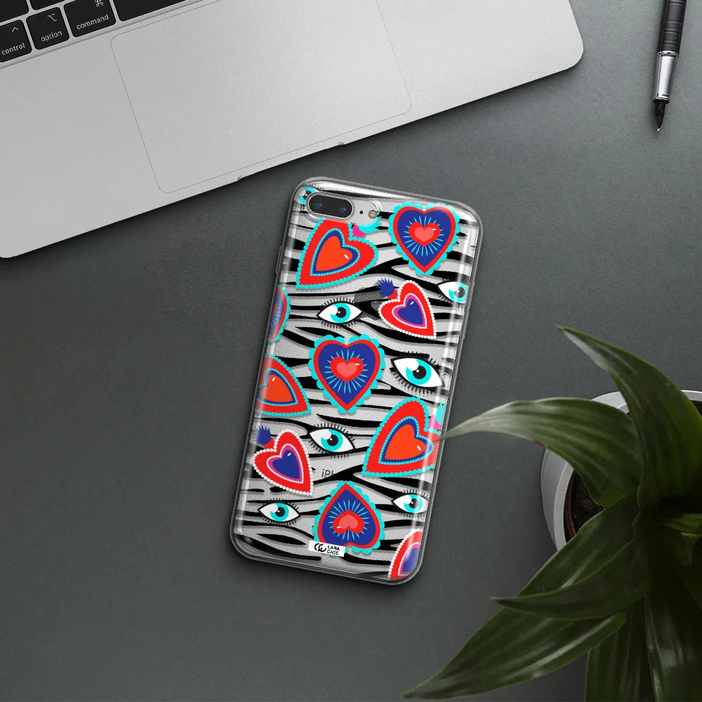 Eye Heart Apple iPhone 7 plus Clear TPU Case