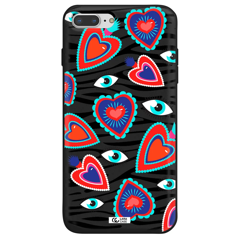Eye Heart Apple iPhone 7 plus Silicone black Case