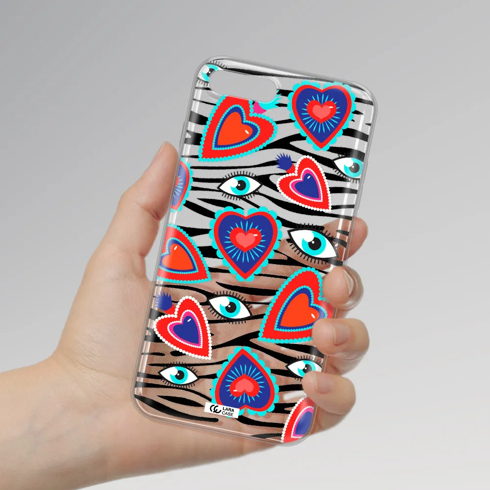Eye Heart Apple iPhone 8 plus Clear TPU Case