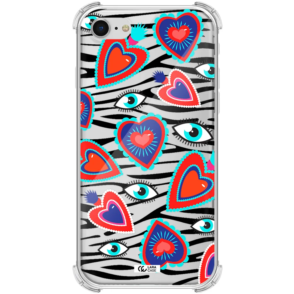 Eye Heart Apple iPhone se 2020 Clear PC Case