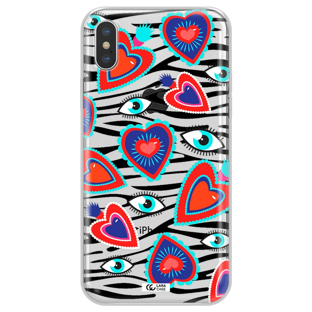 Eye Heart Apple iPhone X Clear TPU Case