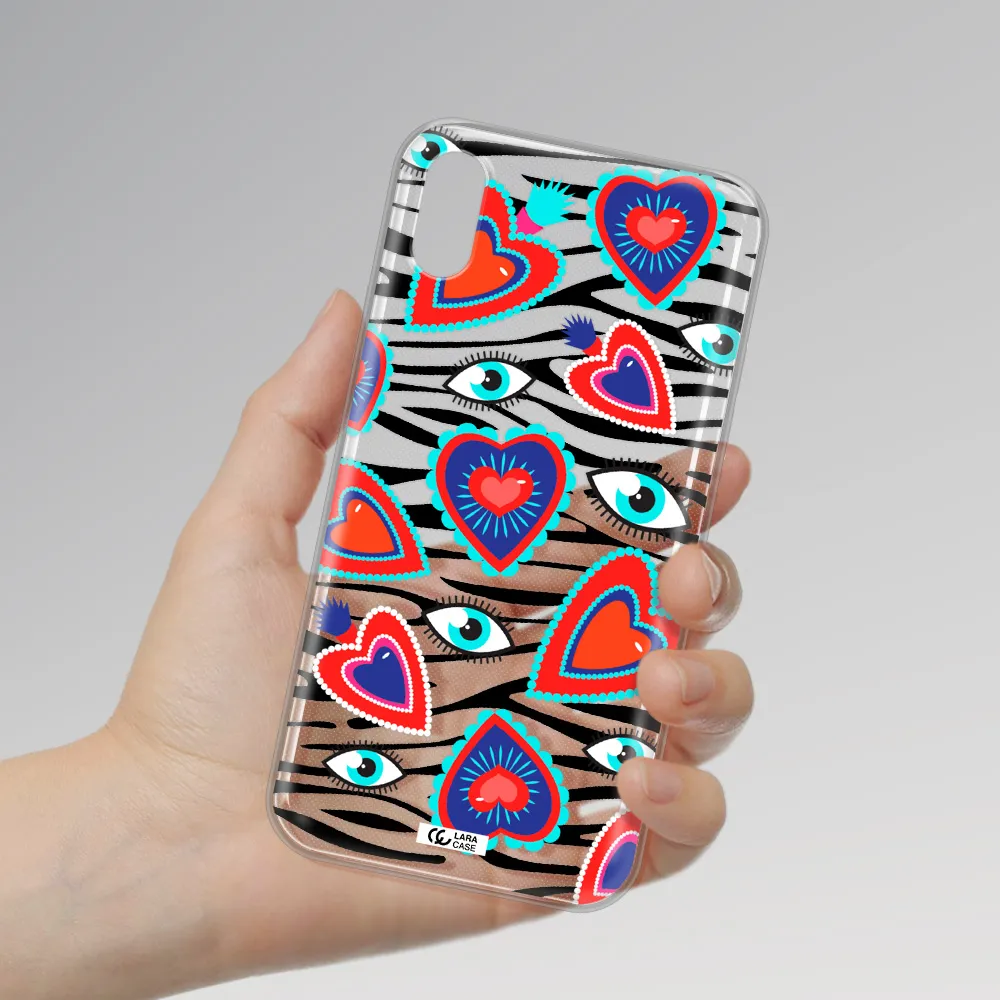 Eye Heart Apple iPhone X Clear TPU Case