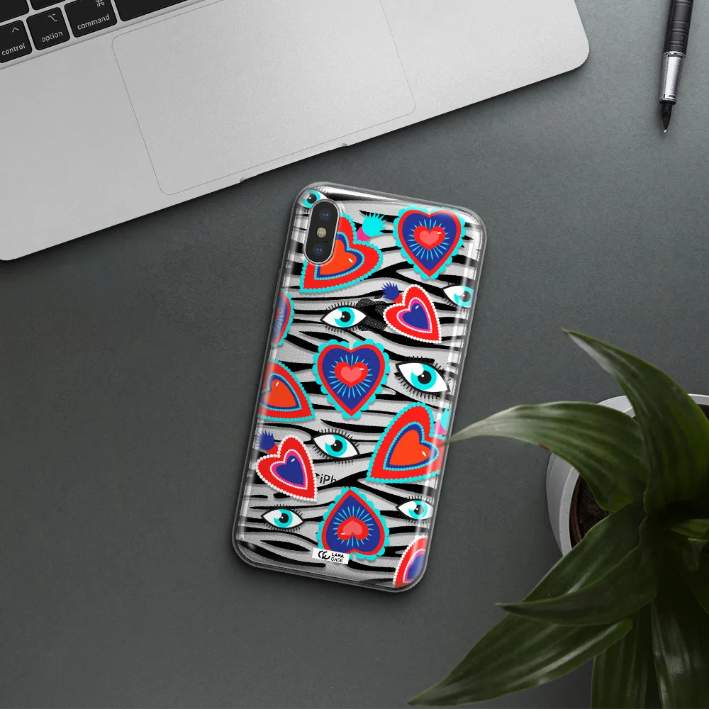 Eye Heart Apple iPhone XS Clear TPU Case