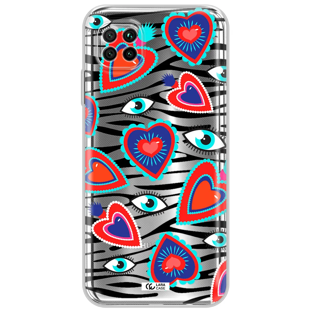 Eye Heart Huawei Nova 7I Clear Tpu Case