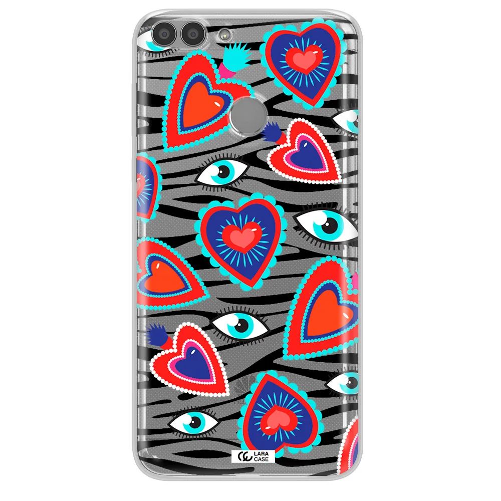 Eye Heart Huawei P Smart 2017 Clear TPU Case