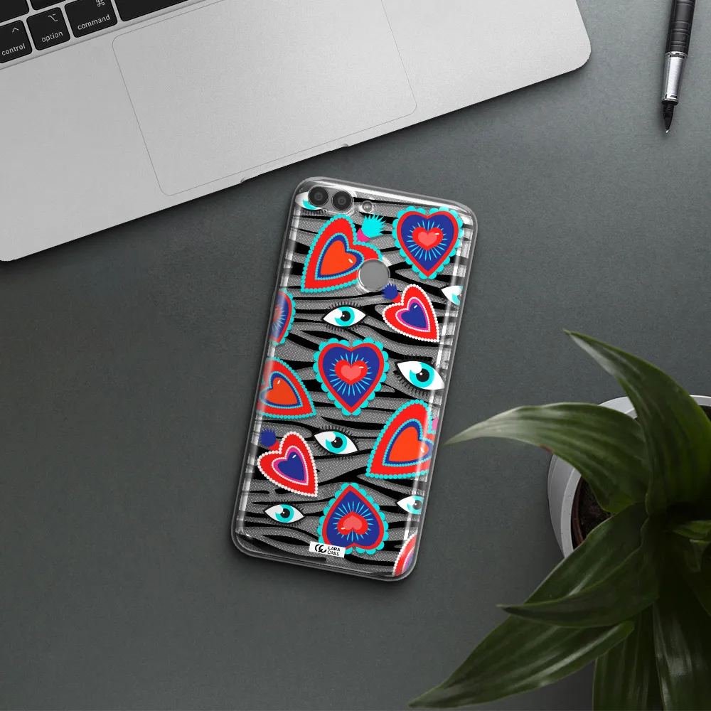 Eye Heart Huawei P Smart 2017 Clear TPU Case