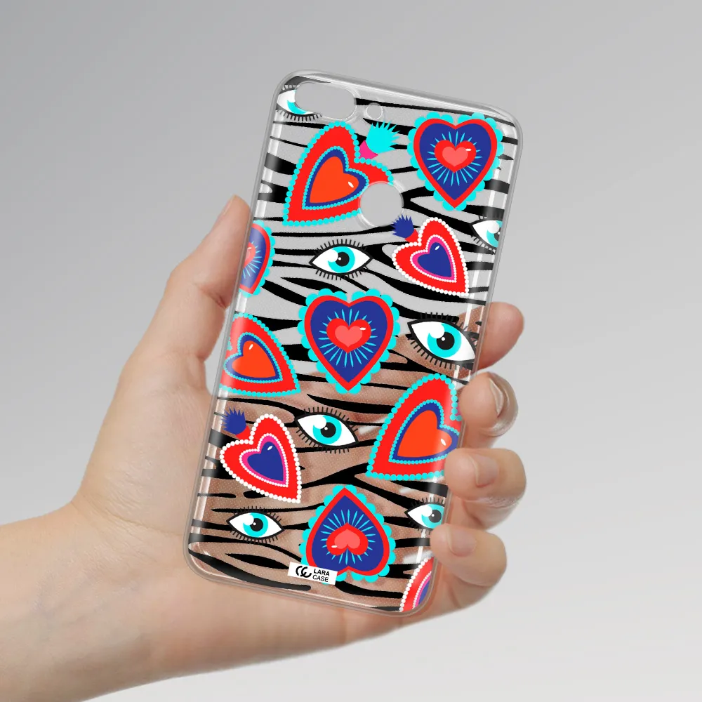 Eye Heart Huawei P Smart Clear TPU Case