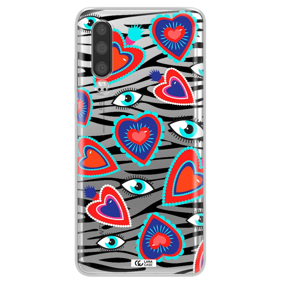 Eye Heart Huawei P30 Clear TPU Case