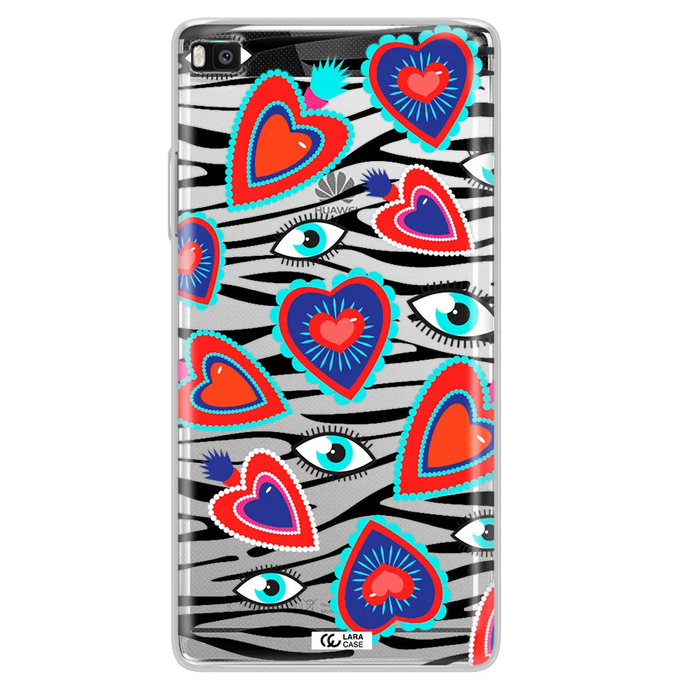 Eye Heart Huawei P8 Clear TPU Case
