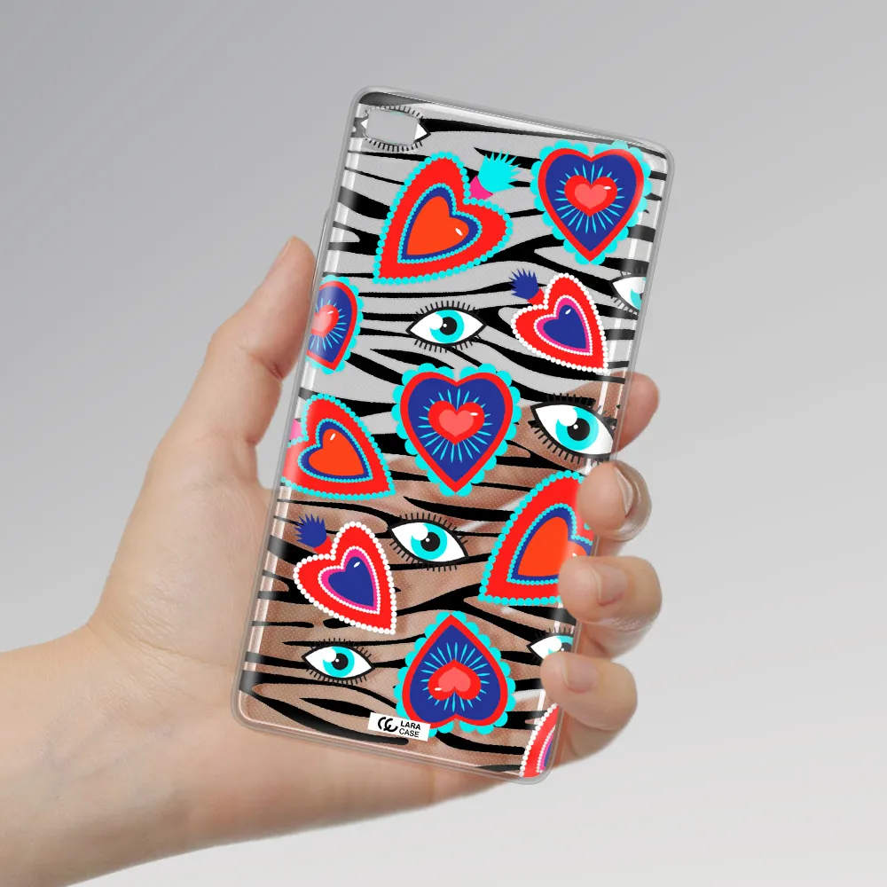 Eye Heart Huawei P8 Clear TPU Case
